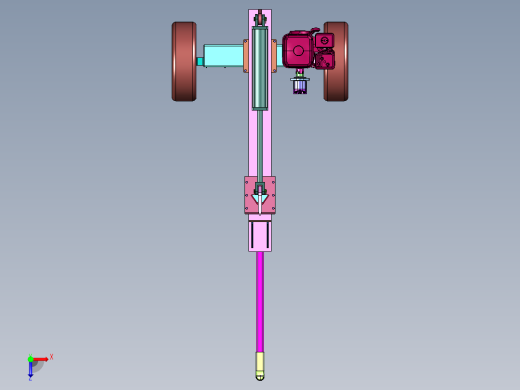 移动式木墩木材劈柴机俯视缩略图