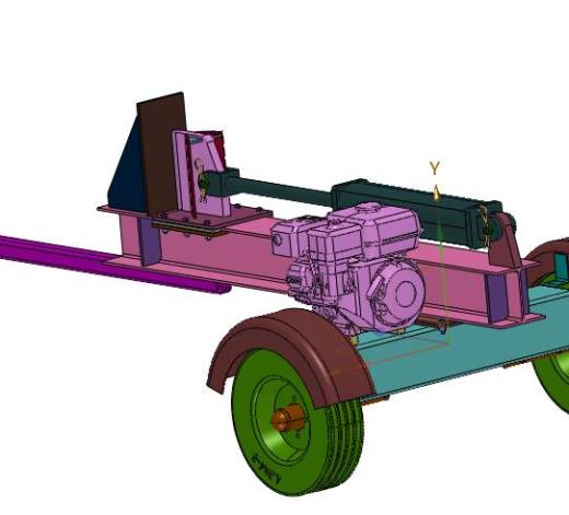 移动式木墩木材劈柴机缩略图