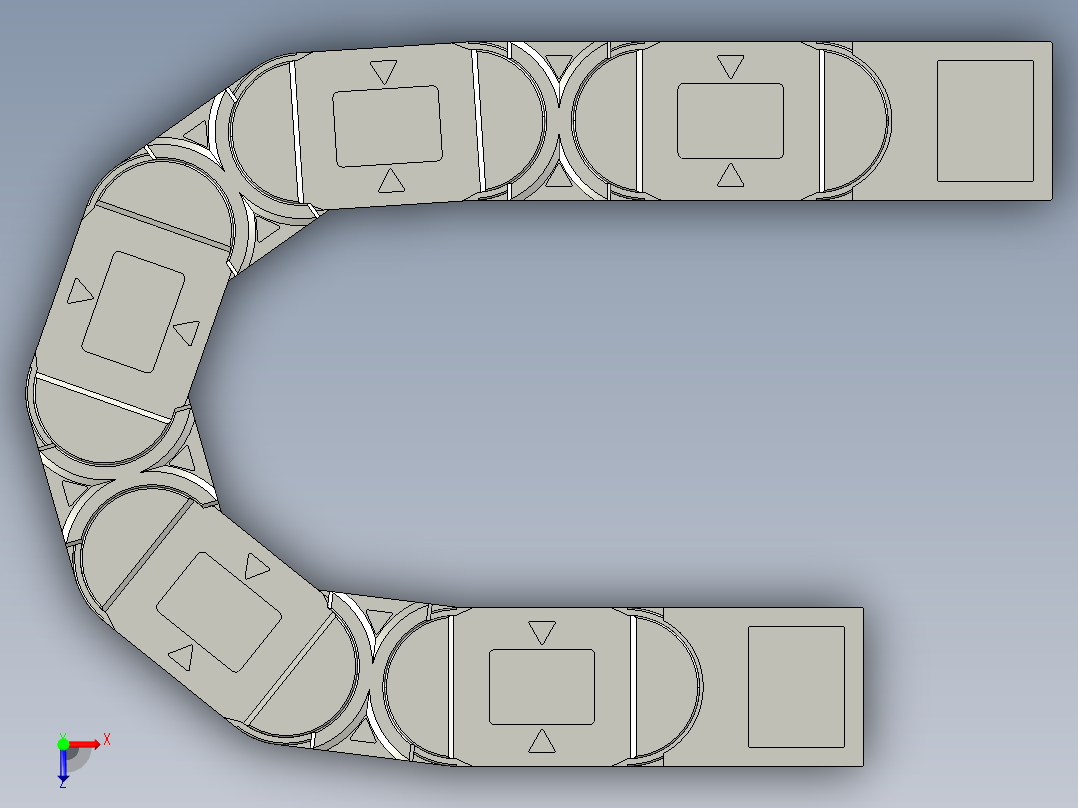 重型链条俯视图
