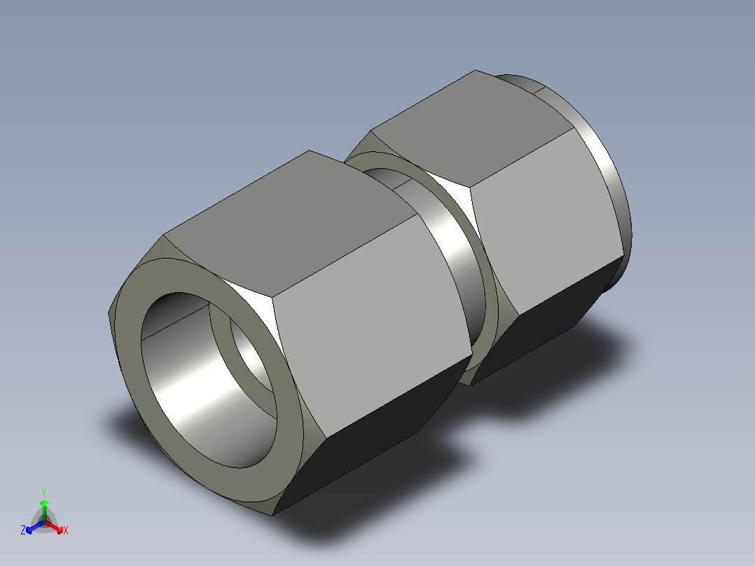 卡套式工业通用硬管接头12_gbu-s主视图