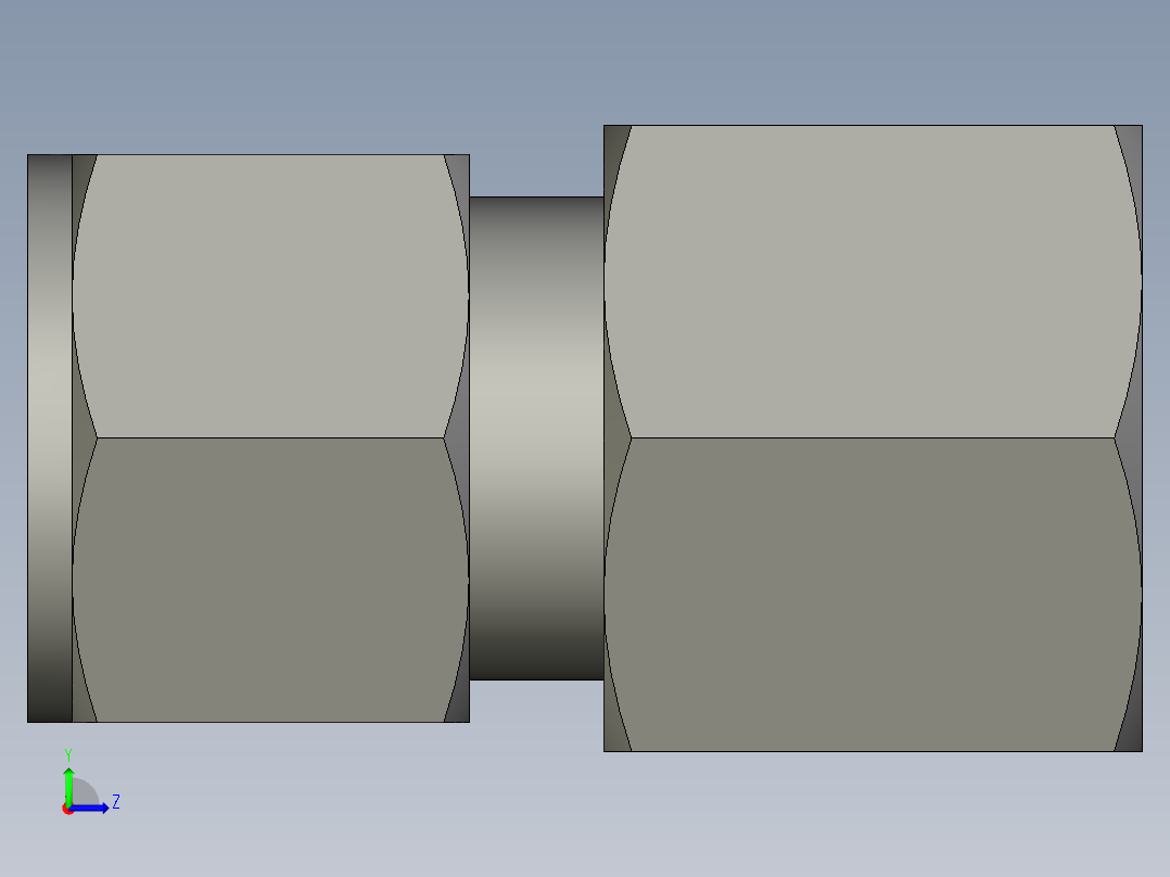 卡套式工业通用硬管接头12_gbu-s左视图