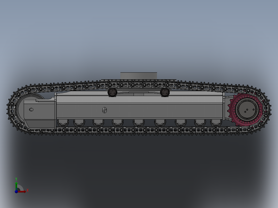 小型液压挖掘机行走部分设计含三维SW模型==J5==150yuan前视图