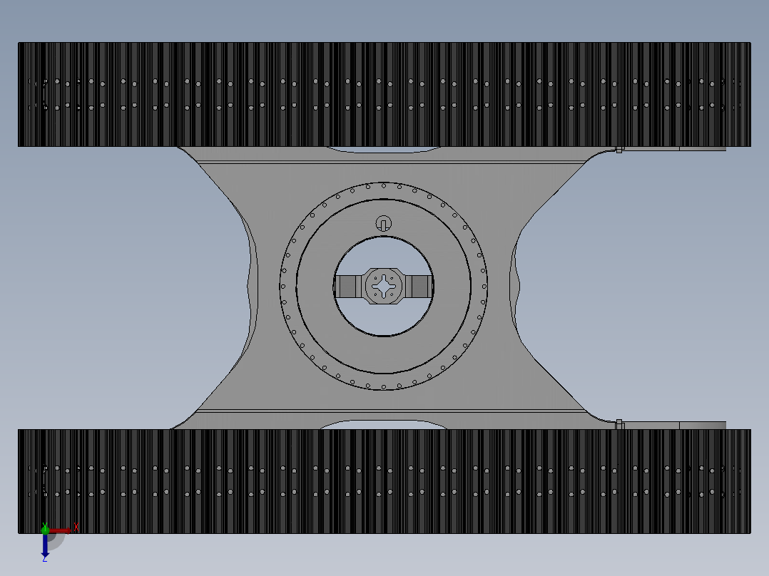 小型液压挖掘机行走部分设计含三维SW模型==J5==150yuan俯视图