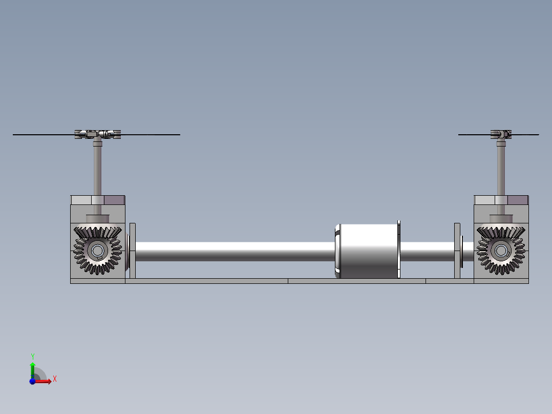 多地形移动平台之四旋翼无人飞行器前视图