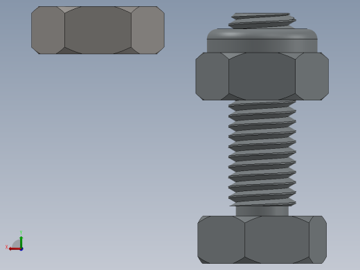 螺钉和螺母M10后视缩略图