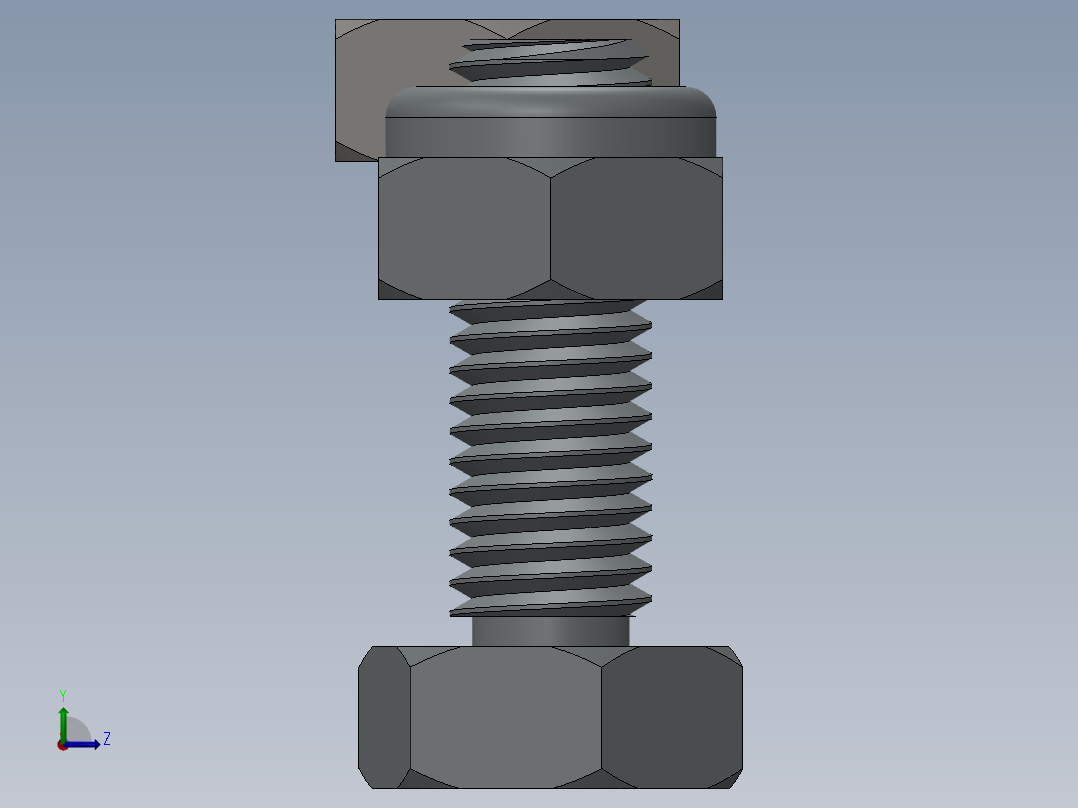 螺钉和螺母M10左视图