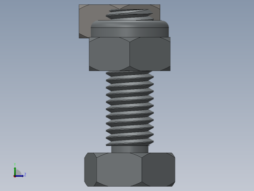 螺钉和螺母M10左视缩略图