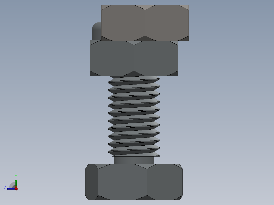 螺钉和螺母M10右视图