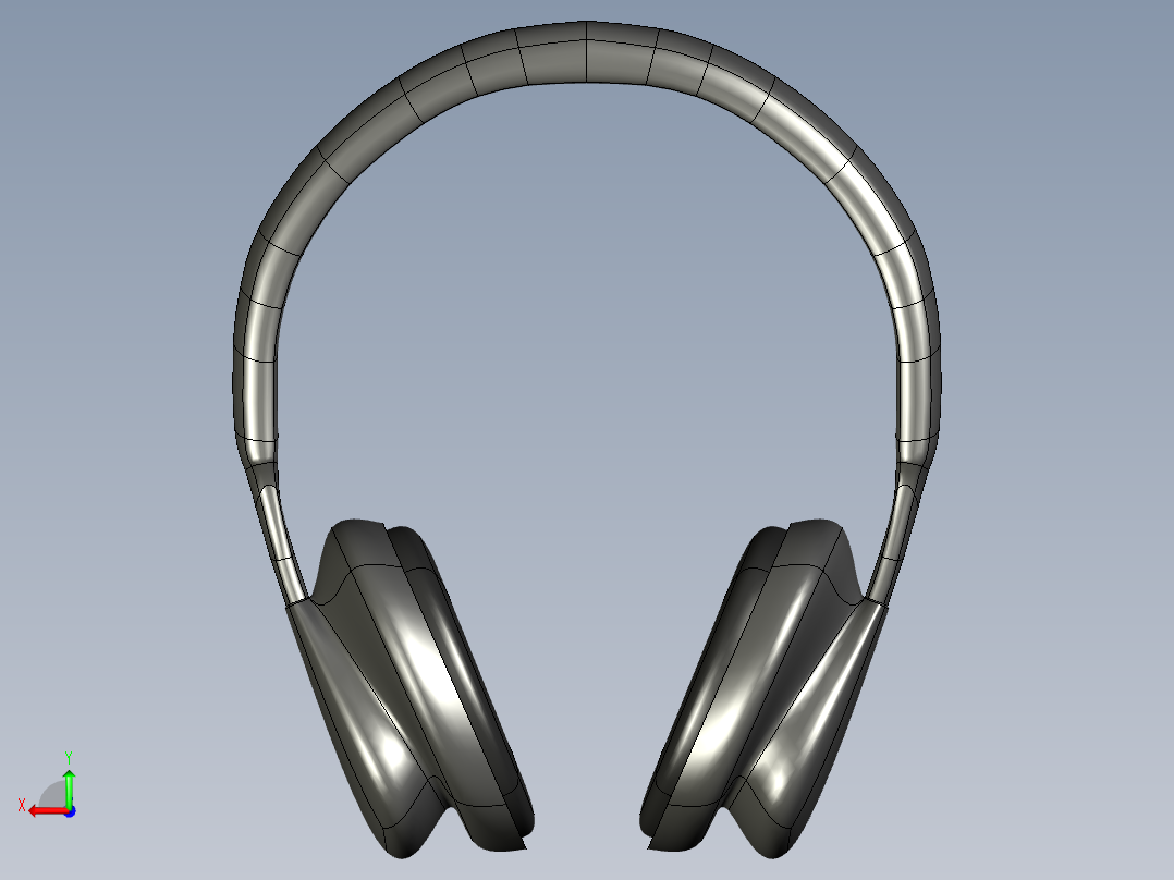 耳机模型后视图