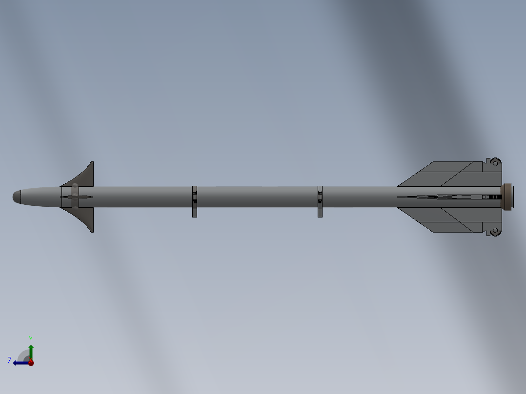 AIM-9响尾蛇导弹右视图