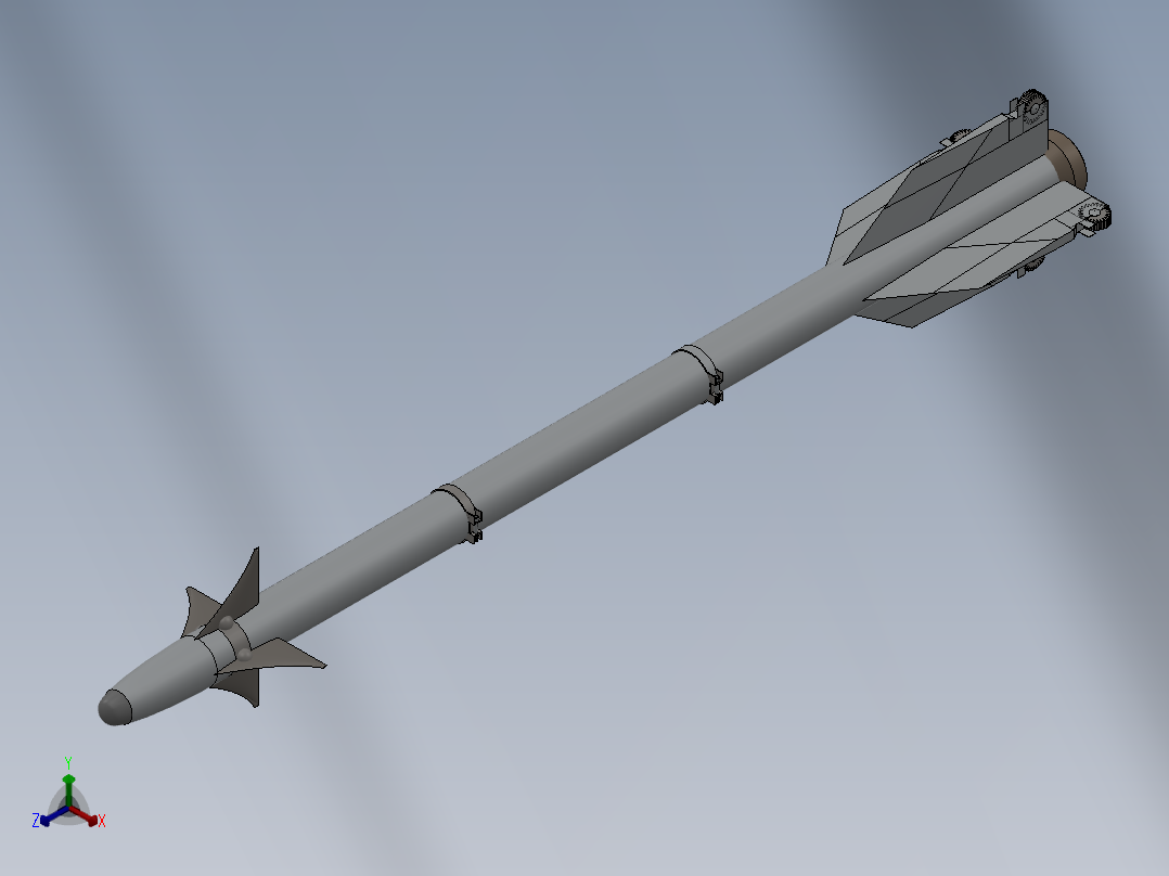 AIM-9响尾蛇导弹正等轴测图