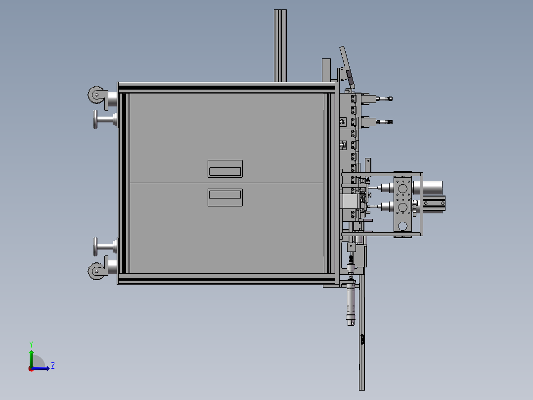 连接品产品自动组装螺丝机 (1)左视图