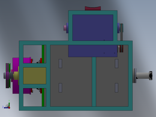 土豆去皮机清洗切片一体机设计-农作物清洗去皮机设计含SW三维及7张CAD图右视缩略图