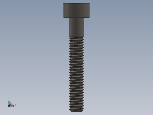 Screw_DIN_912_M4x25_A2.SLDPRT公制内六角螺钉前视缩略图