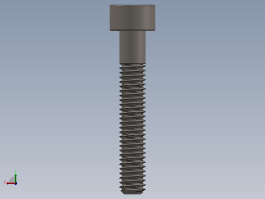 Screw_DIN_912_M4x25_A2.SLDPRT公制内六角螺钉后视缩略图