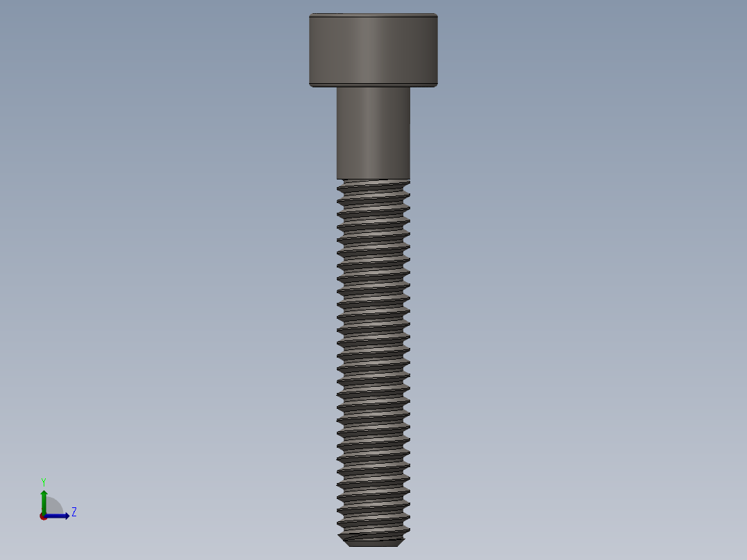 Screw_DIN_912_M4x25_A2.SLDPRT公制内六角螺钉左视图