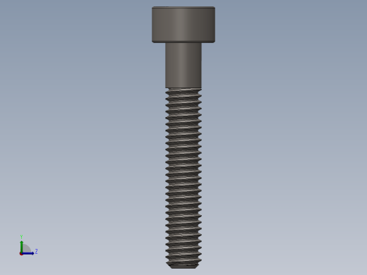 Screw_DIN_912_M4x25_A2.SLDPRT公制内六角螺钉左视缩略图