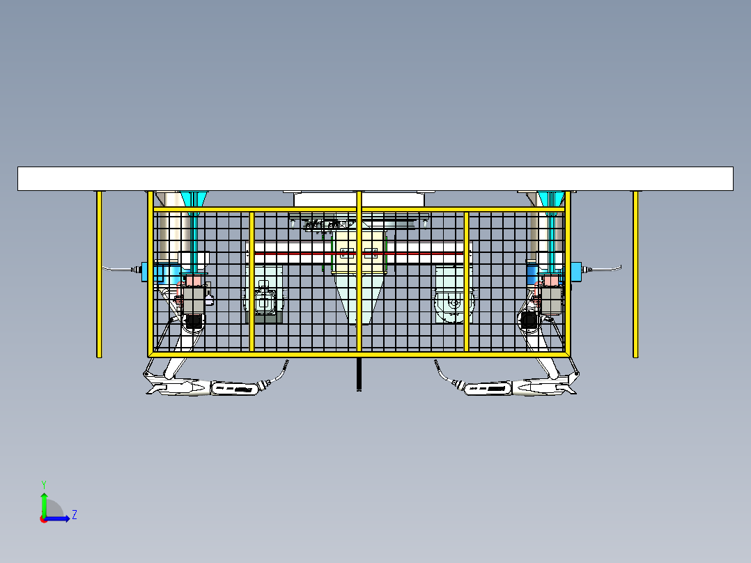五轴焊接变位机左视图
