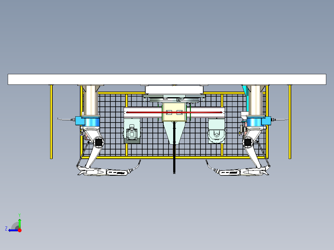 五轴焊接变位机右视图