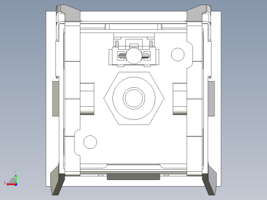 带保护壳的数显压力开关三维模型后视缩略图