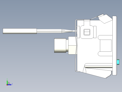 带保护壳的数显压力开关三维模型左视缩略图