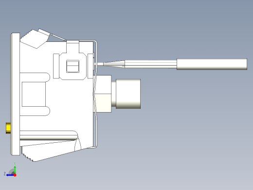 带保护壳的数显压力开关三维模型右视缩略图