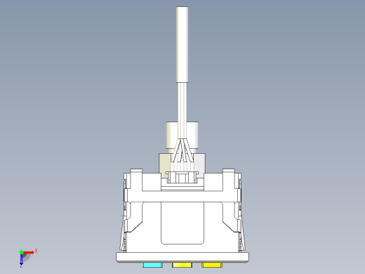 带保护壳的数显压力开关三维模型俯视缩略图