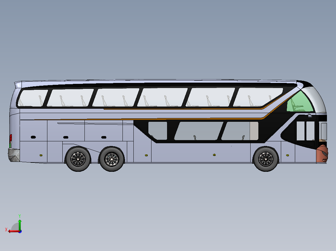 客车、公交车(22)后视图