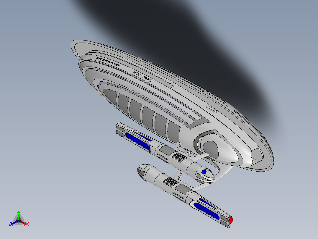 宇宙飞船(7)正等轴测图