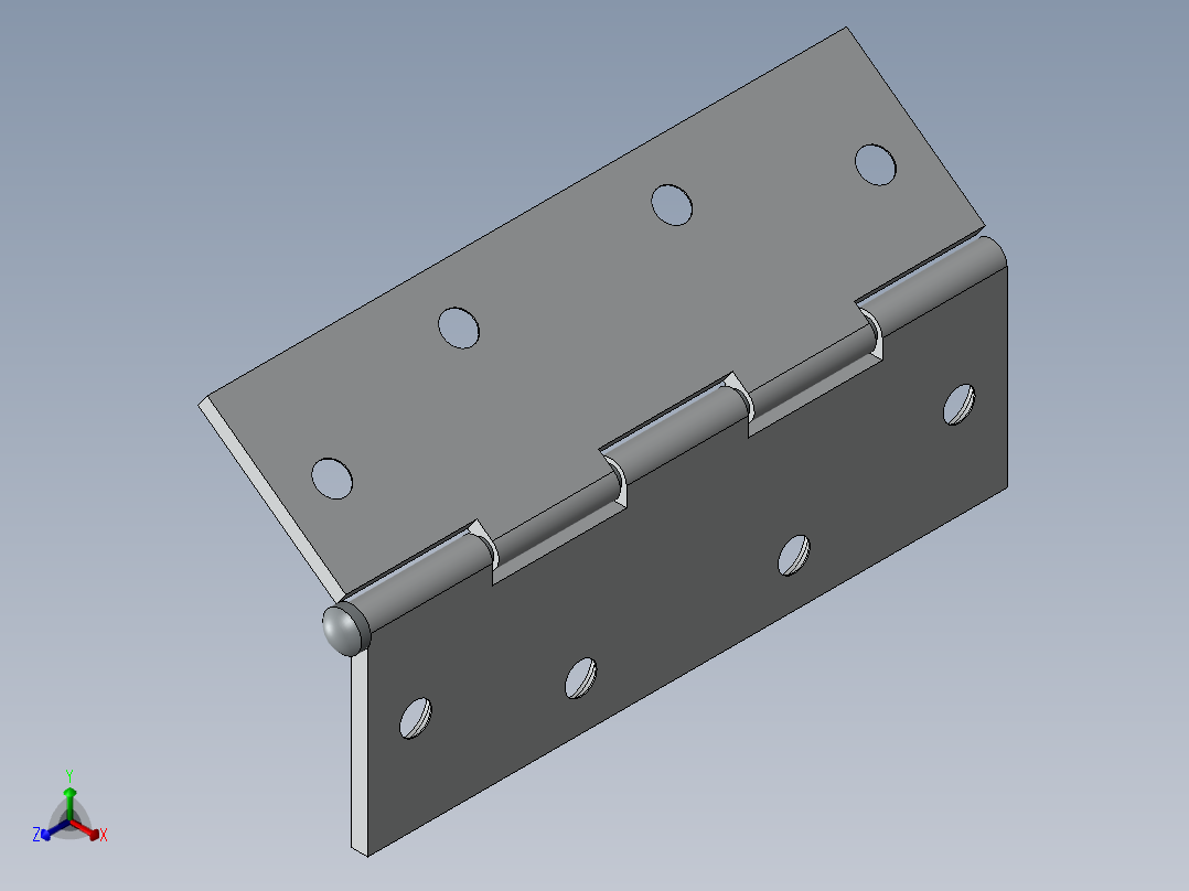 合页、铰链(61)正等轴测图