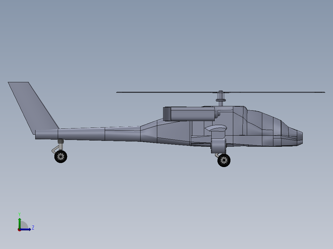 直升机(21)左视图