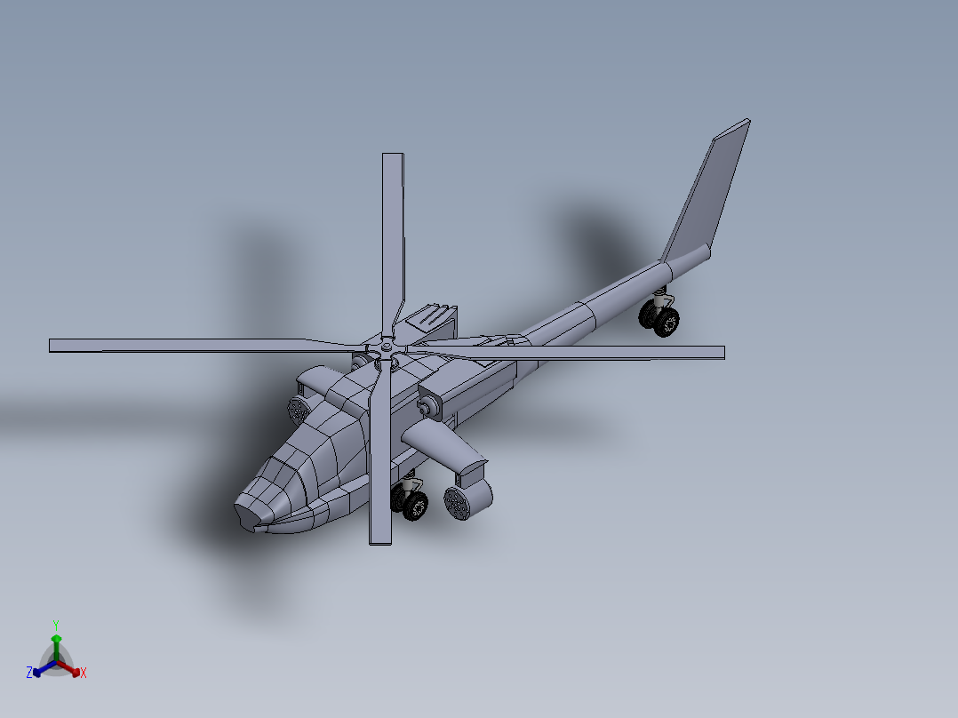 直升机(21)正等轴测图