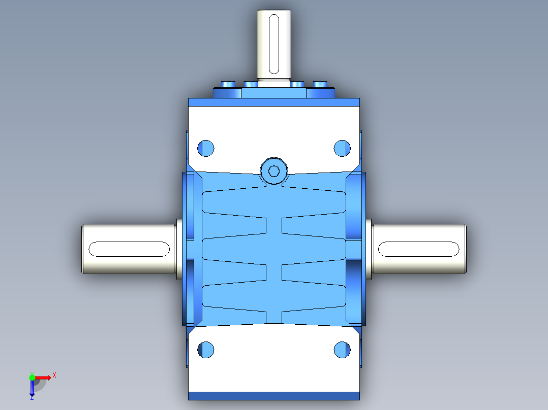NRV110-150型蜗轮蜗杆减速机[NRV110╱20╱DS╱B3]俯视图