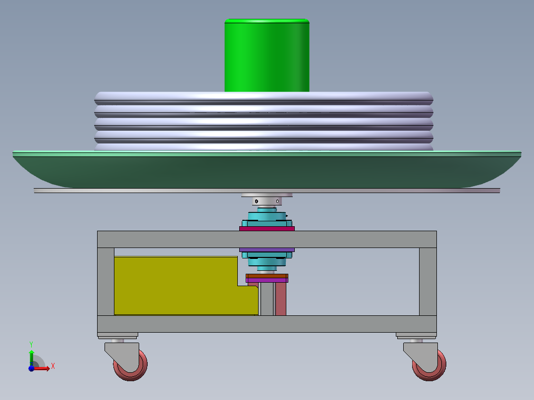 自动收卷转盘前视图