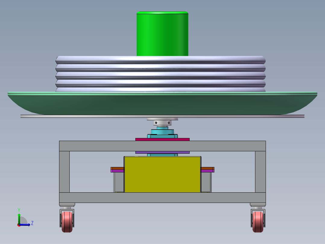 自动收卷转盘左视图