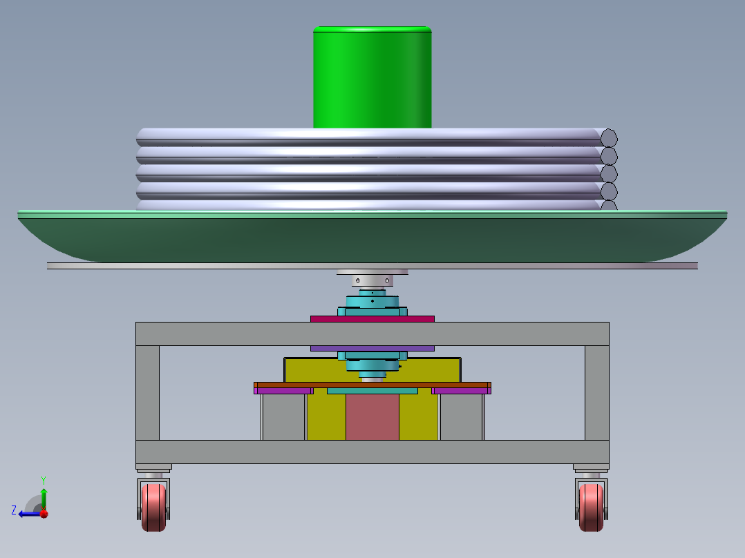 自动收卷转盘右视图