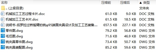 后罗拉过桥摇臂的铣φ95端面夹具设计及加工工艺装备含4张CAD图缩略图
