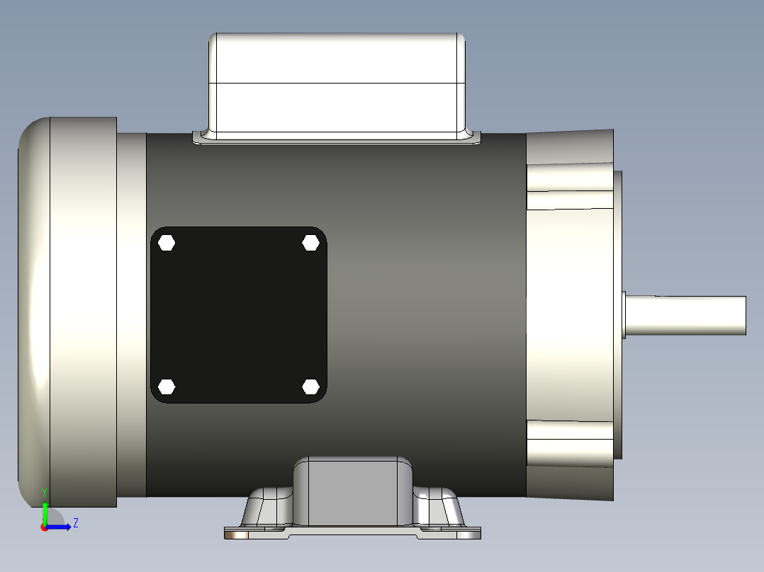 交流电动机左视图