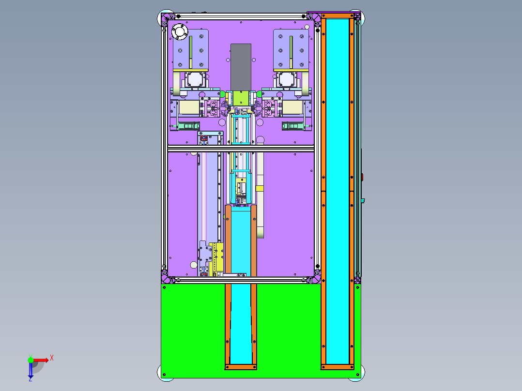 自动点焊机俯视图