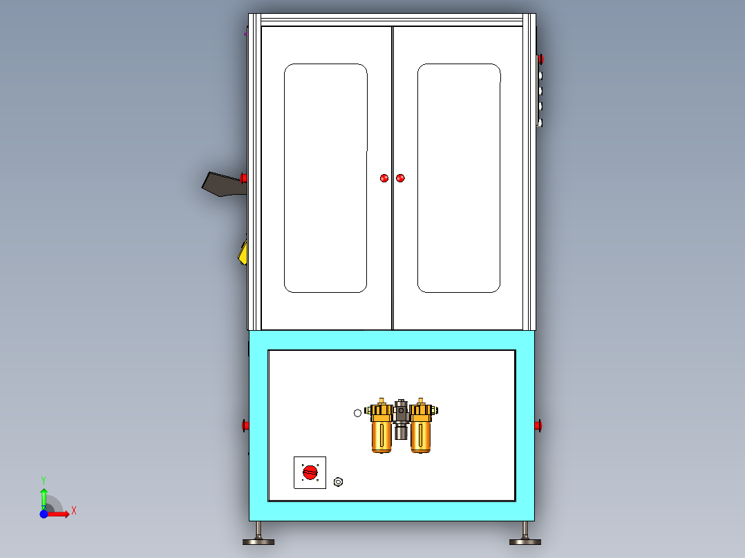 大型设备外框架设计前视图