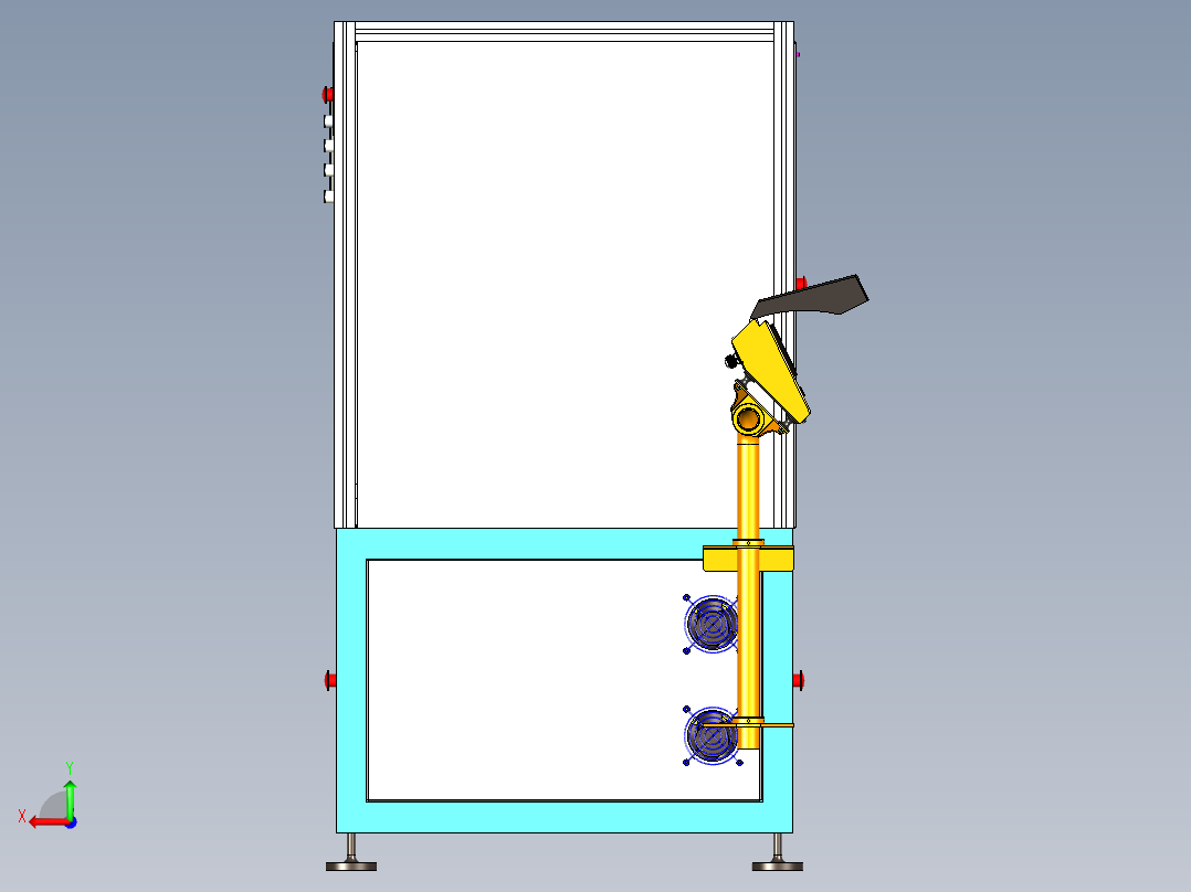 大型设备外框架设计后视图