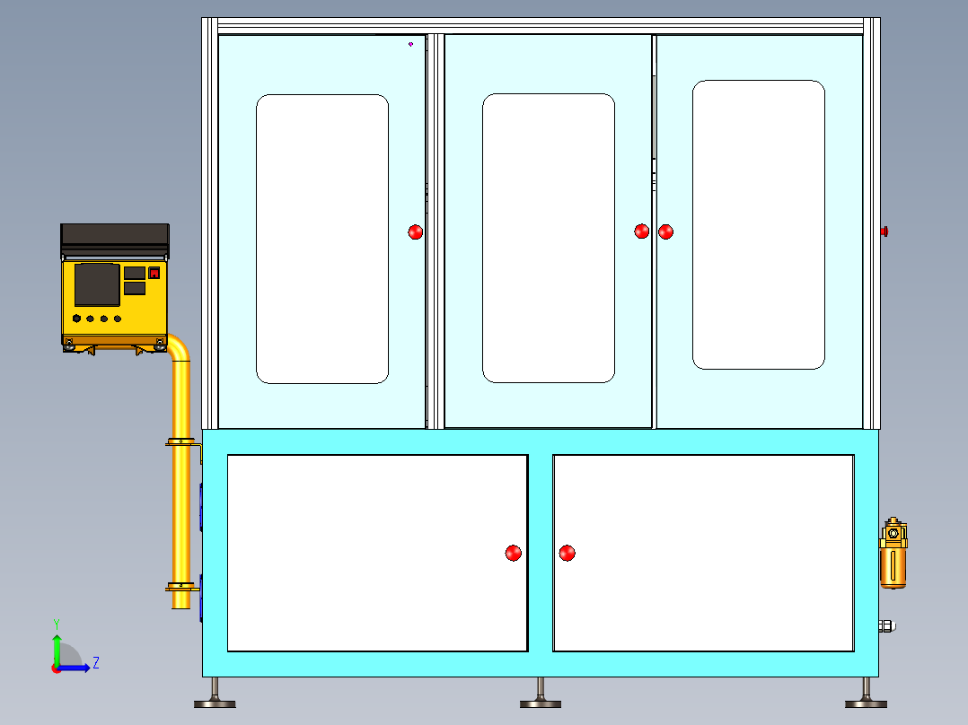 大型设备外框架设计左视图