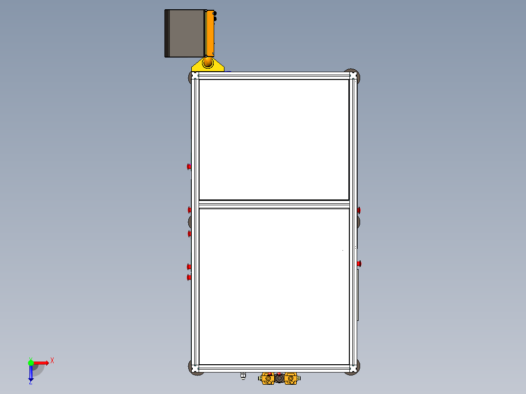 大型设备外框架设计俯视图