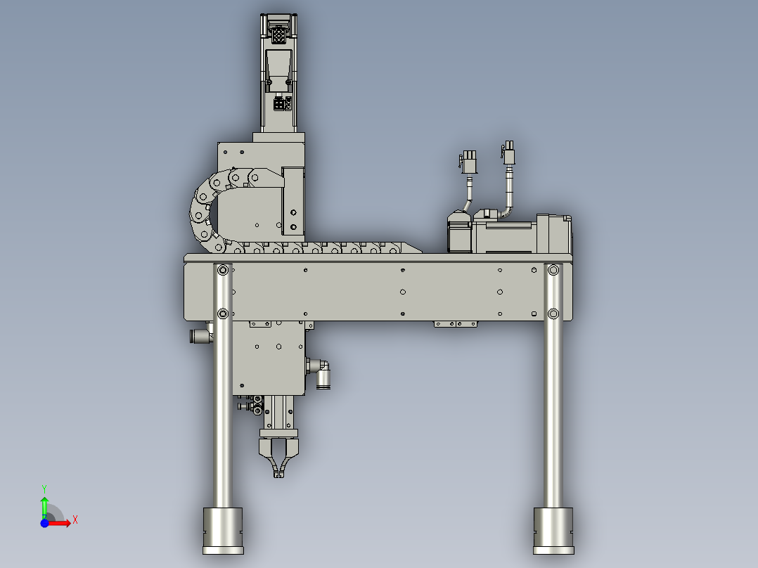 销钉植入前视图