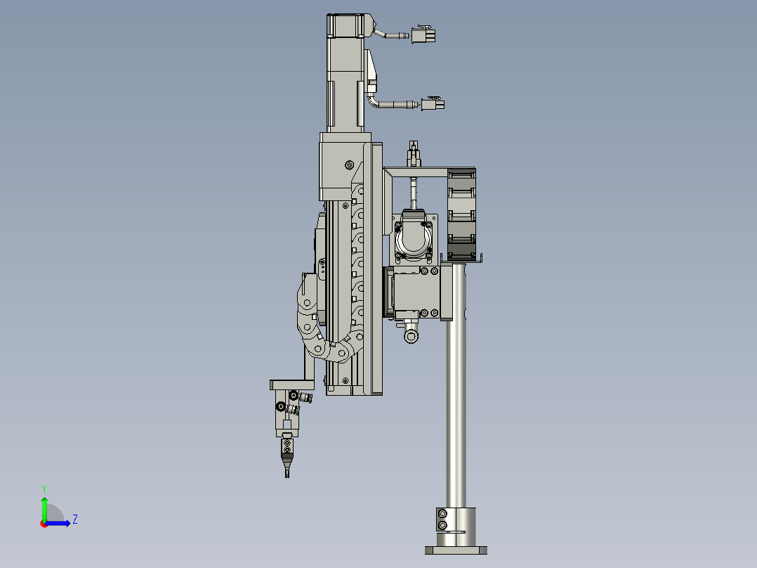 销钉植入左视图