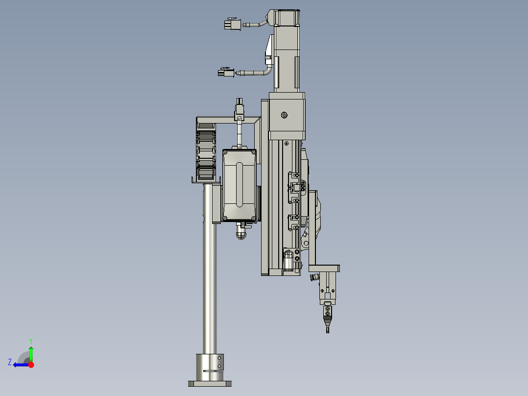 销钉植入右视图