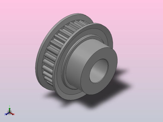 大凸缘型小凸缘型半圆弧形齿同步带轮S3M型_SS3MDC-30-6-dc10-A