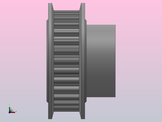 大凸缘型小凸缘型半圆弧形齿同步带轮S3M型_SS3MDC-30-6-dc10-A前视缩略图
