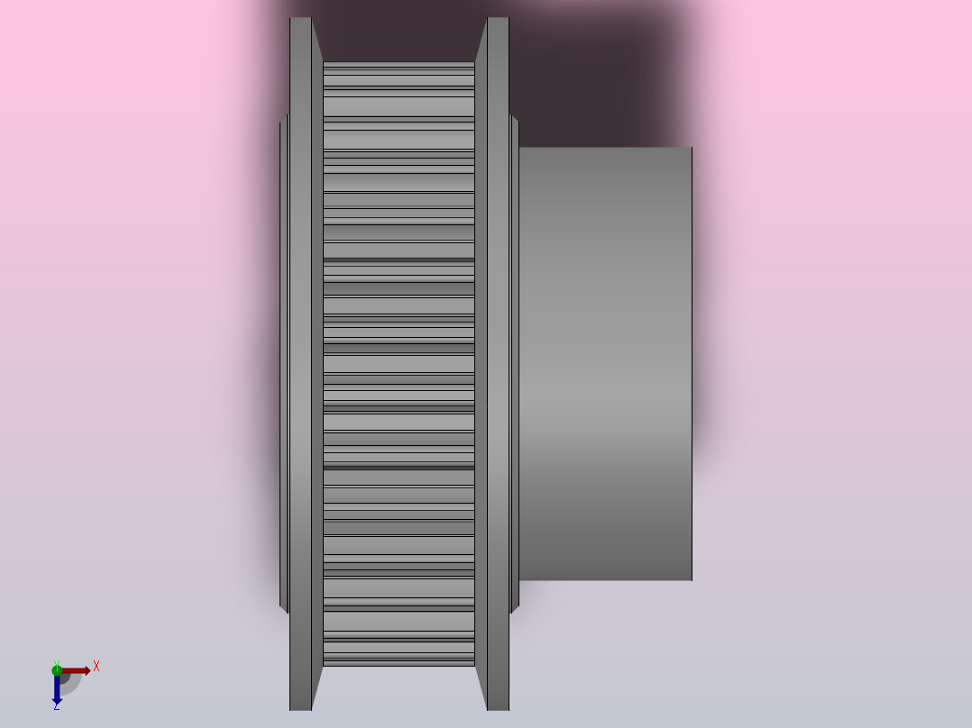 大凸缘型小凸缘型半圆弧形齿同步带轮S3M型_SS3MDC-30-6-dc10-A俯视图