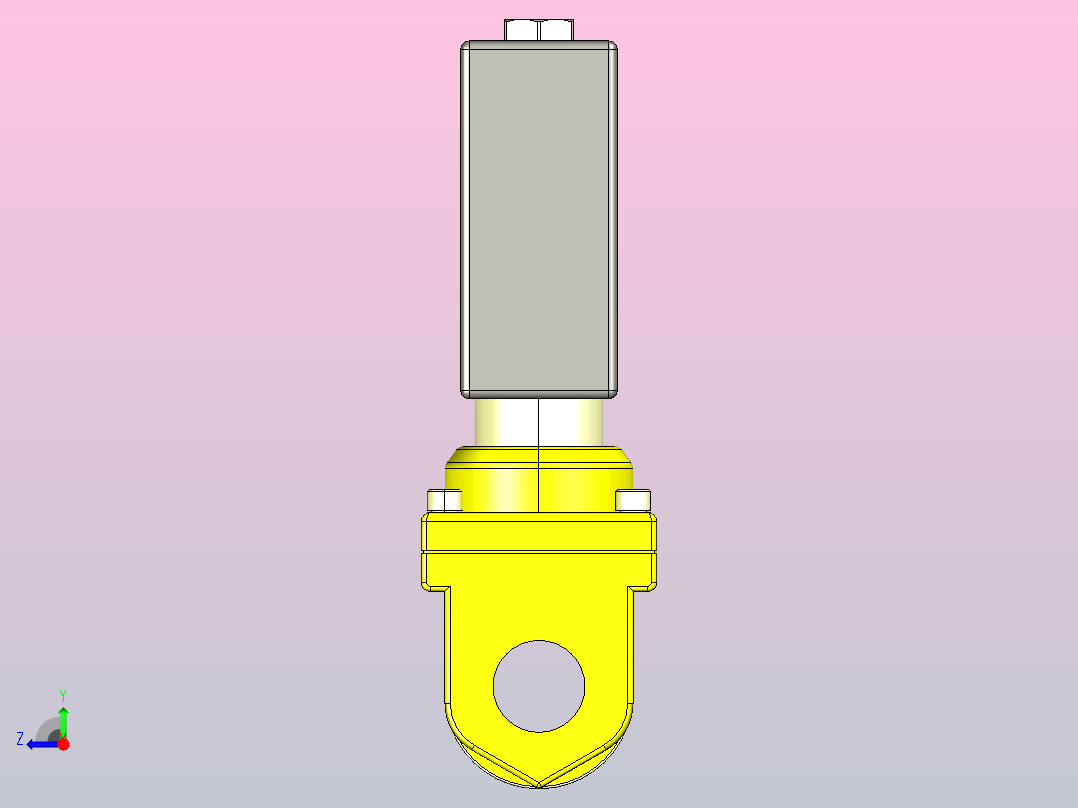 PU系列二位二通直动式电磁阀[PU220-01]右视图